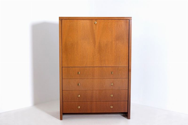 Pierre Balmain Secretaire Desk with Flap with Signature, France, 1980s