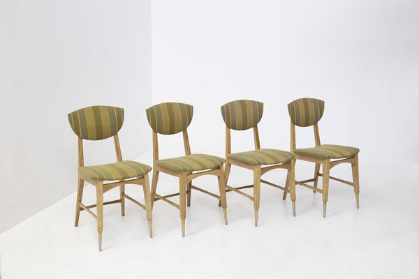 Melchiorre Bega - Melchiorre Bega Attr. Chairs in Wood and Fabric