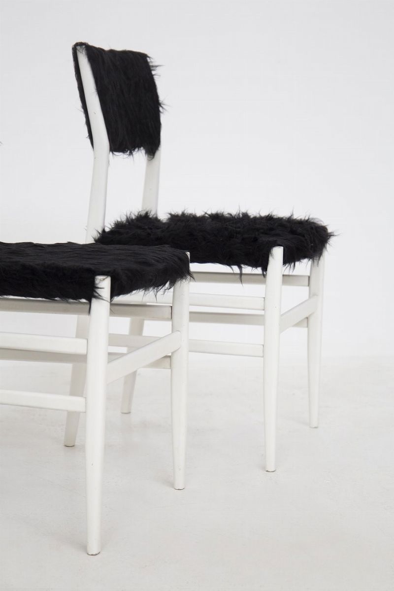 GIO PONTI. Four LEGGERA chairs. 1950s