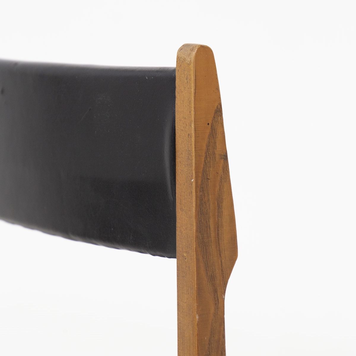 Sedie Italiane Vintage in Legno e Pelle