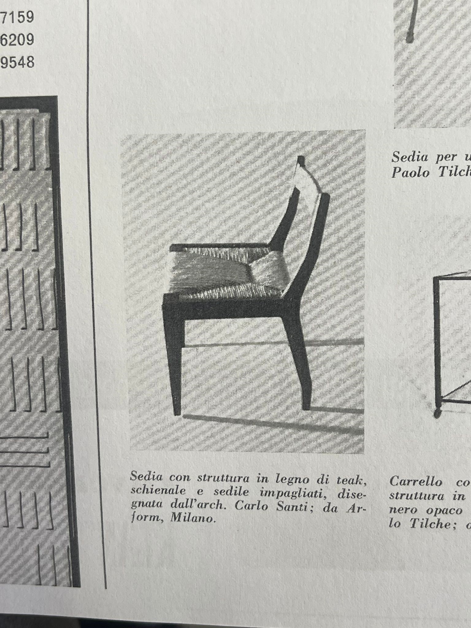 Carlo Santi - Quattro Sedie per Arform, Pubblicate