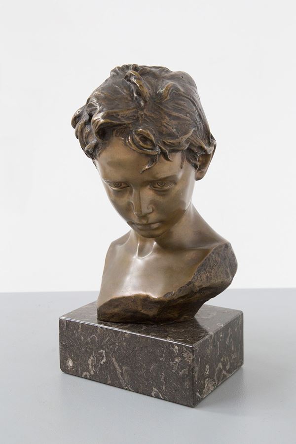 Sculpture, Bust of Scugnizzo By Francesco Parente