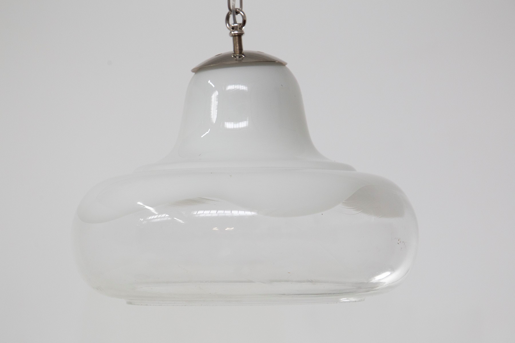 Pendente in vetro bianco di Barovier & Toso