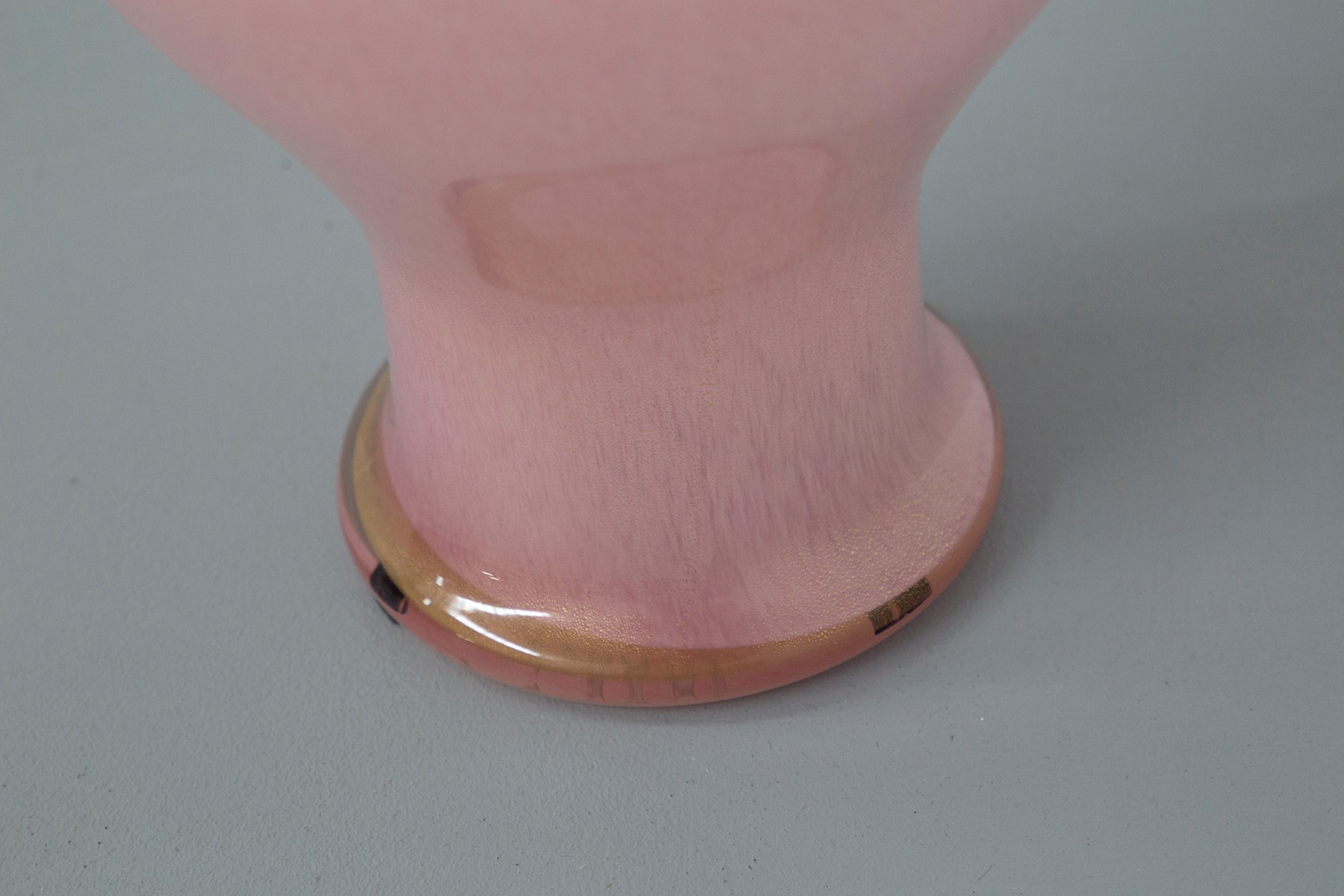 Vaso rosa di Barovier & Toso, firmato