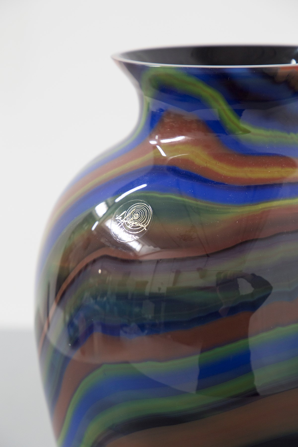 Vaso vetro di Murano Missoni (La filigrana)