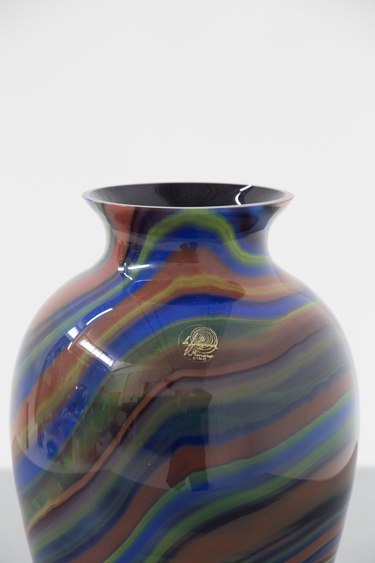 Vaso vetro di Murano Missoni (La filigrana)