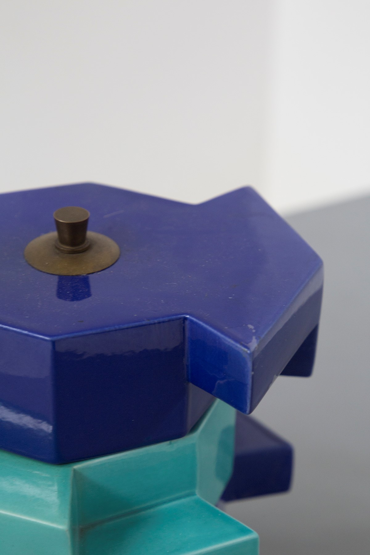 Lampada da tavolo blu e celeste Nove Bassano