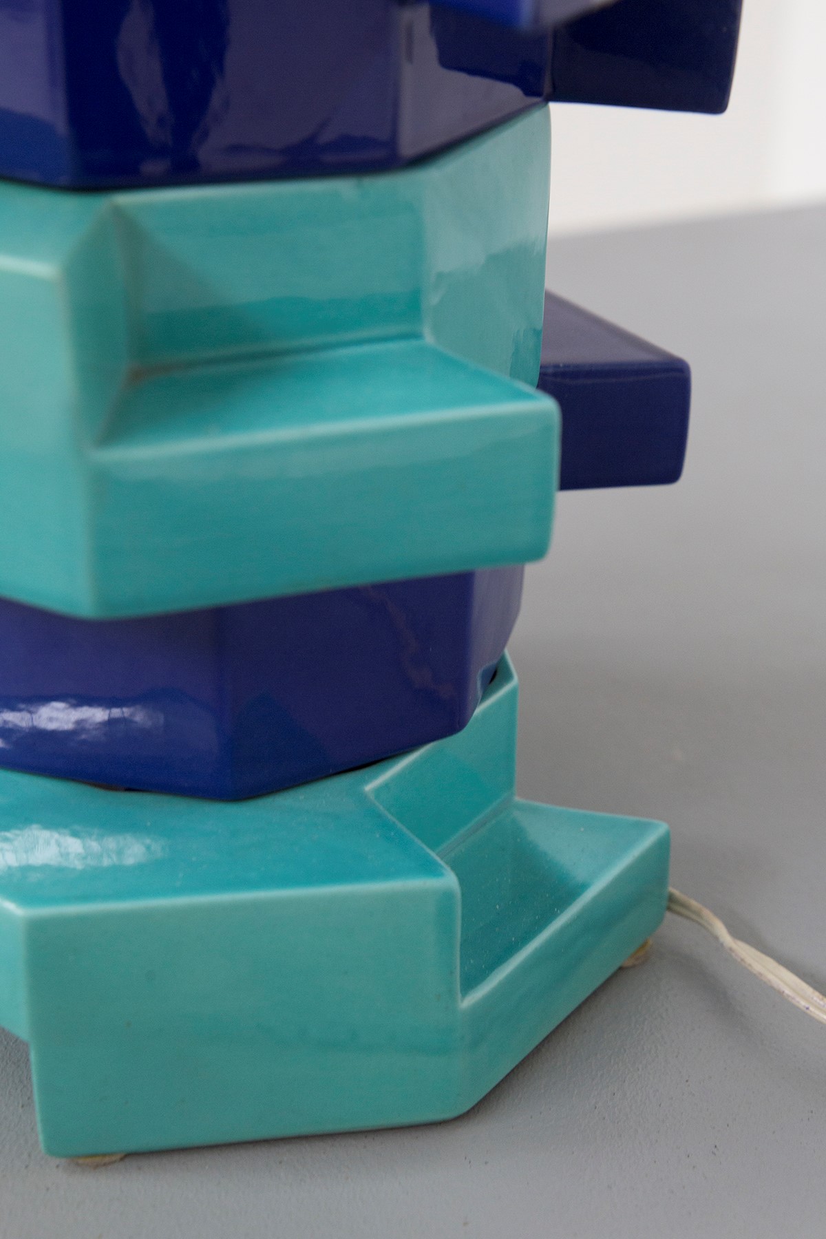 Lampada da tavolo blu e celeste Nove Bassano