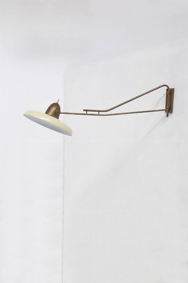 Italian brass wall lamp