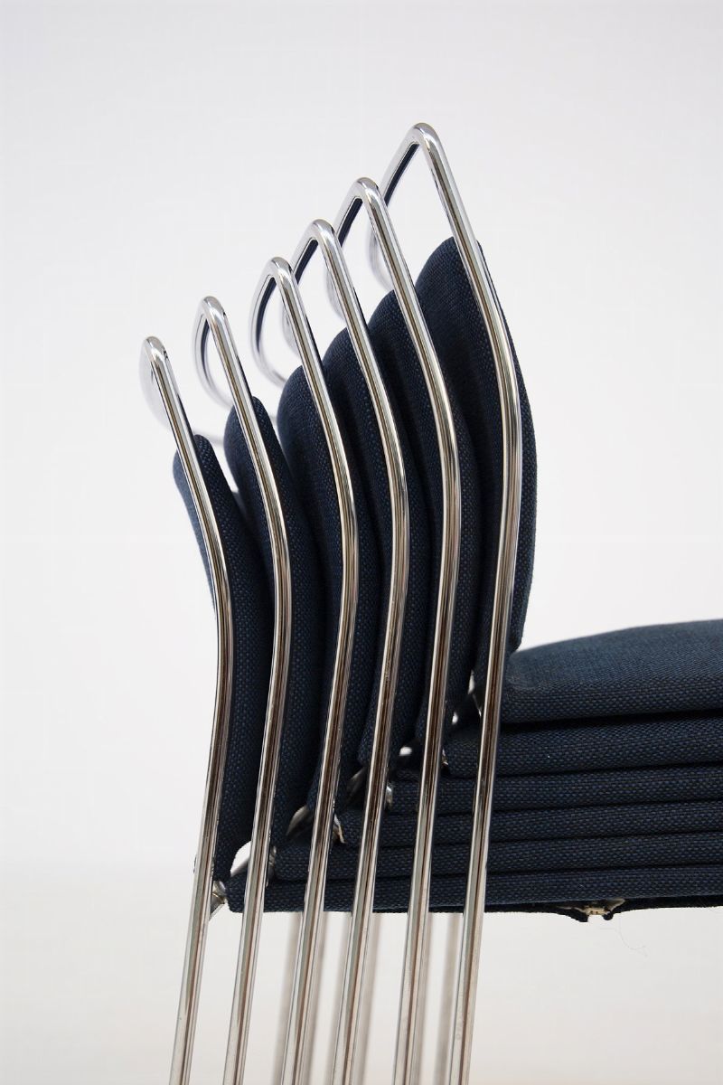 Steel and Cotton Chairs by Kazuhide Takahama