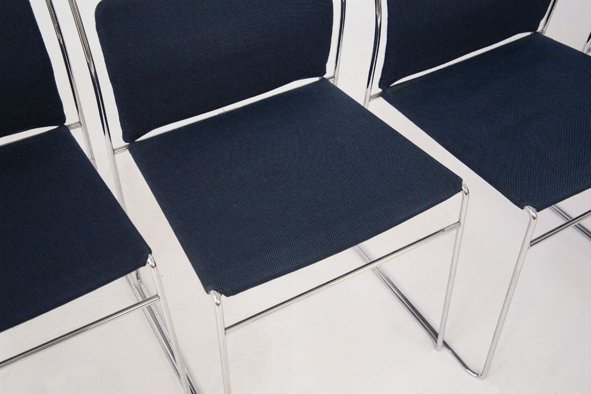 Steel and Cotton Chairs by Kazuhide Takahama