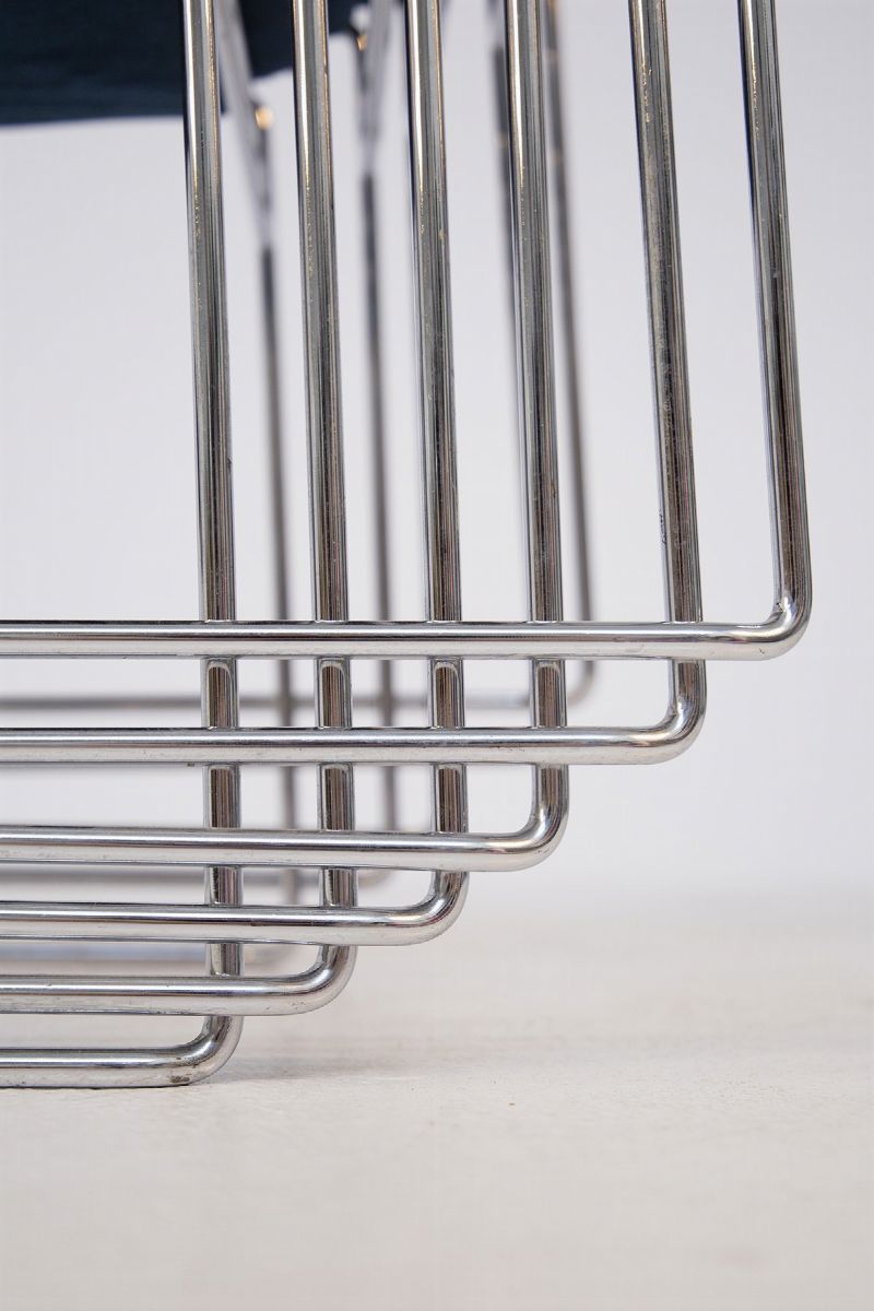Steel and Cotton Chairs by Kazuhide Takahama