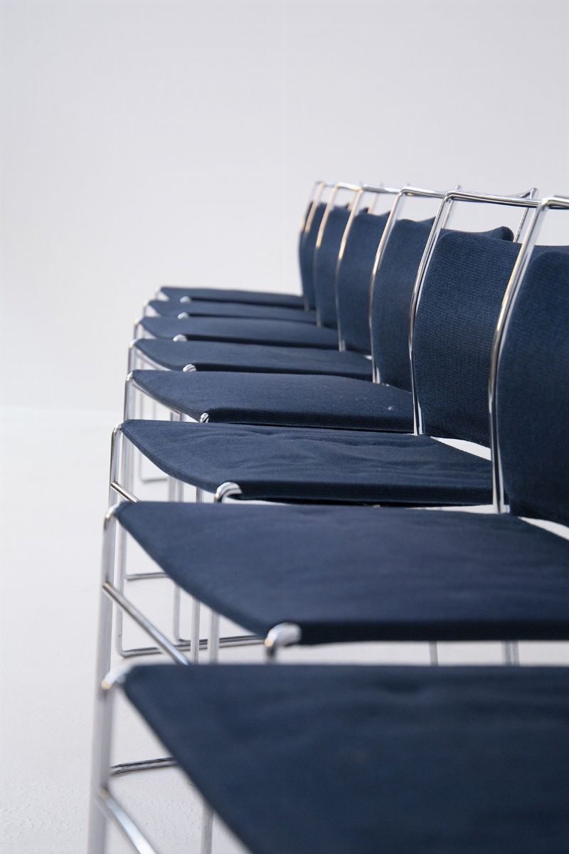 Steel and Cotton Chairs by Kazuhide Takahama