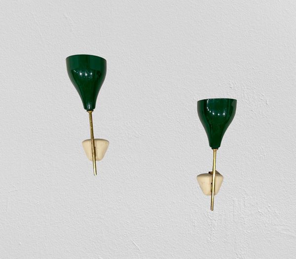 Pair Italian wall lamp
