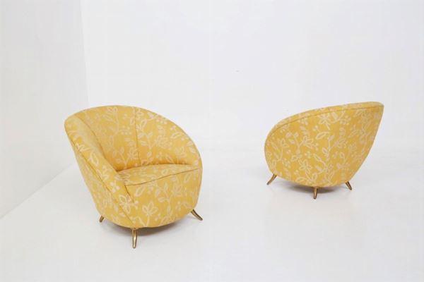 Gio Ponti,Isa Bergamo - Two Armchairs attr. to Gio Ponti for Isa Bergamo