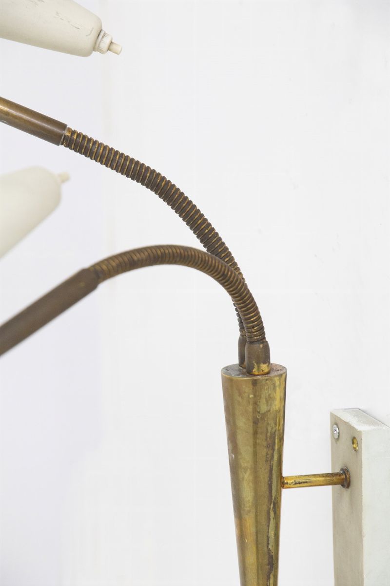 Coppia di Appliques di Gilardi e Barzaghi in Ottone e Alluminio Verniciato