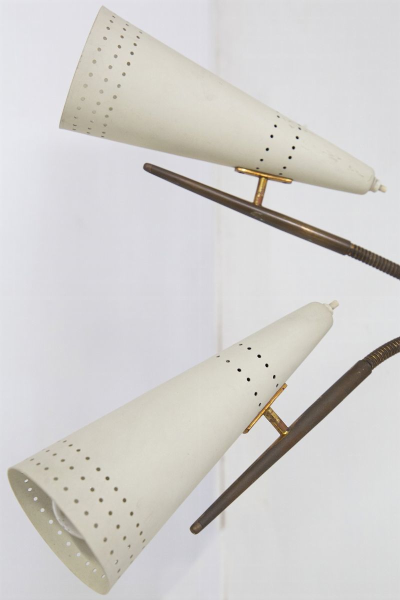 Coppia di Appliques di Gilardi e Barzaghi in Ottone e Alluminio Verniciato
