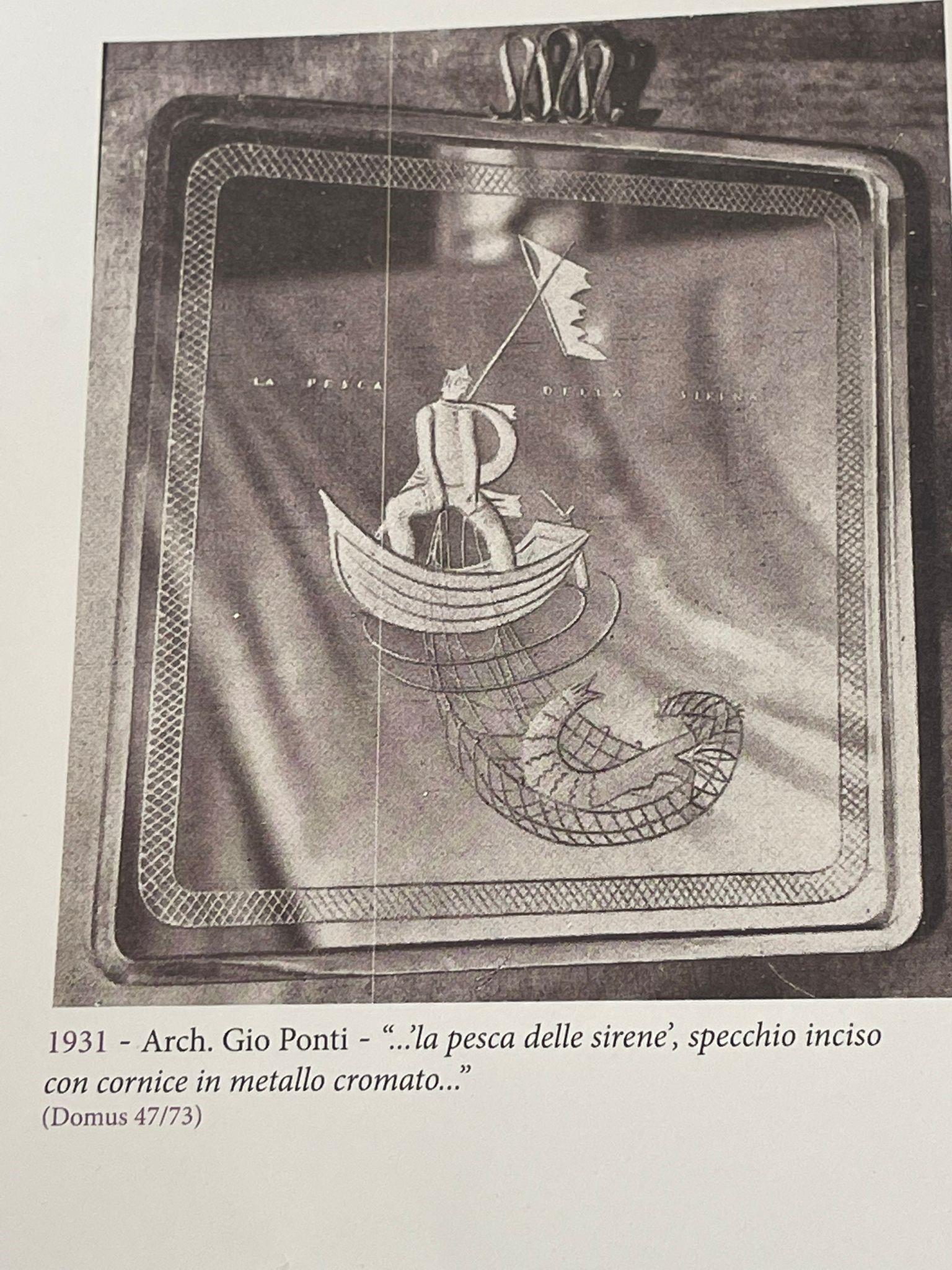 Specchio di Gio Ponti "gli Amori delle Sirene"