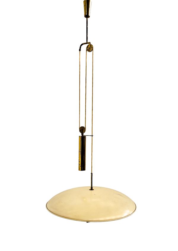 Lampadario saliescendi Arteluce (attr.)