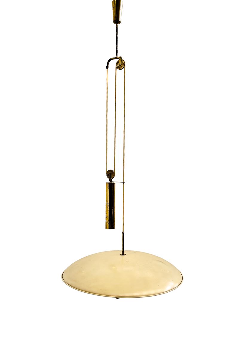Lampadario saliescendi Arteluce (attr.)
