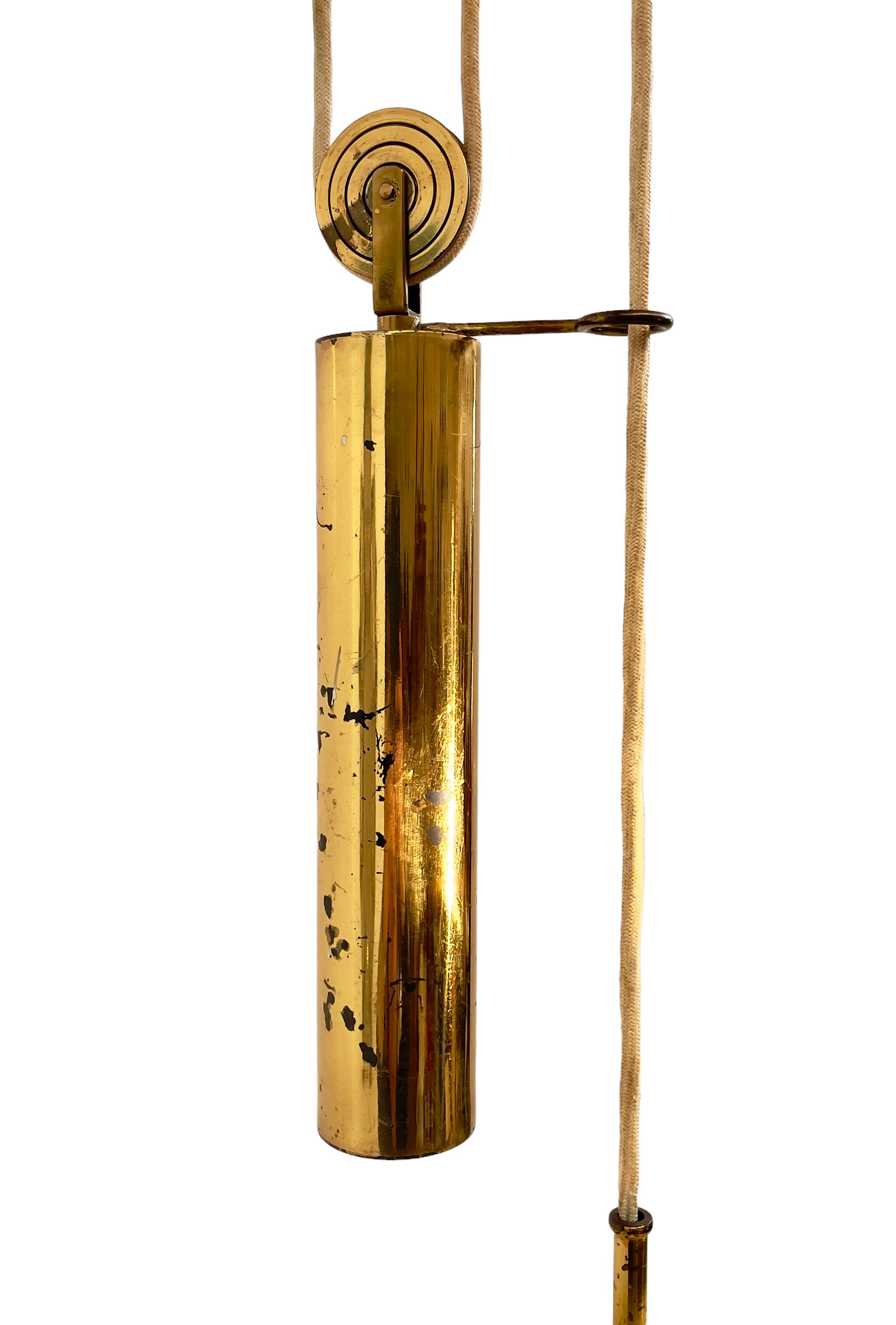 Lampadario saliescendi Arteluce (attr.)