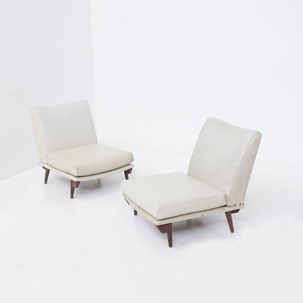 Gianfranco Frattini - Pair of armchairs Attr. to Gianfranco Frattini