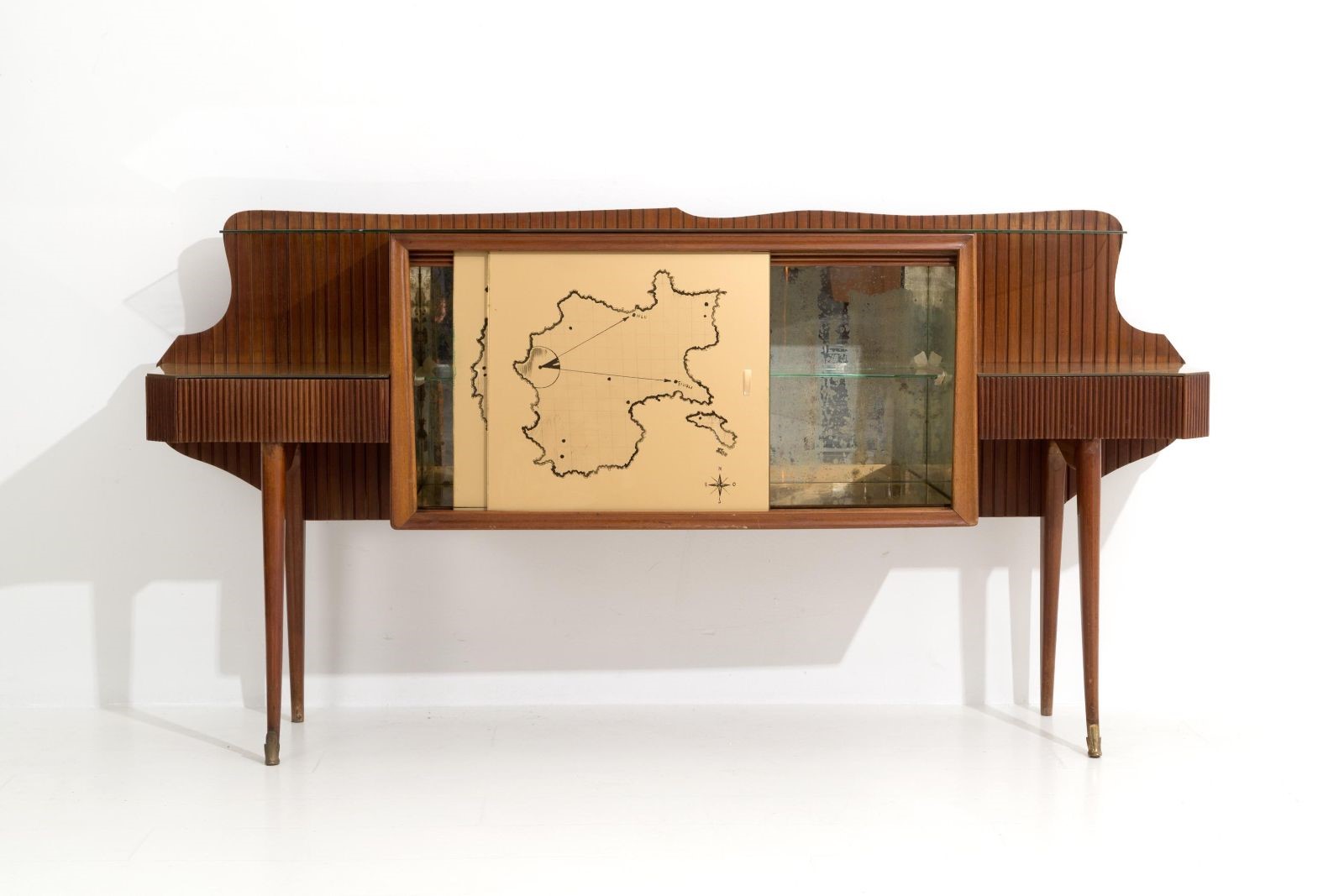 DASSI. Wooden bar cabinet. '50s