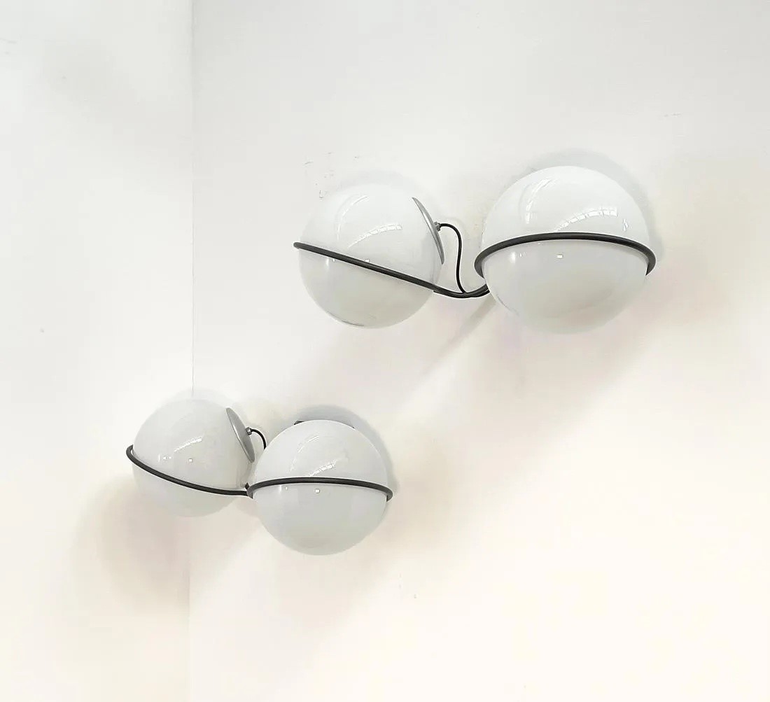 Coppia di Lampade da Parete Gino Sarfatti per Arteluce