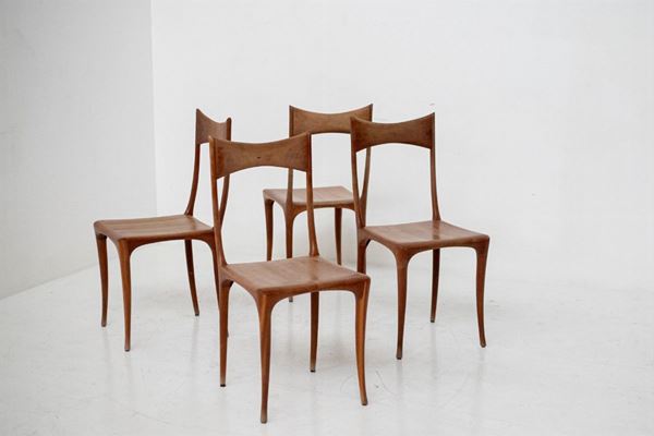 Roberto Lazzeroni - Four Chairs mod. Chumbera Segunda by Roberto Lazzeroni for Ceccotti Collezioni