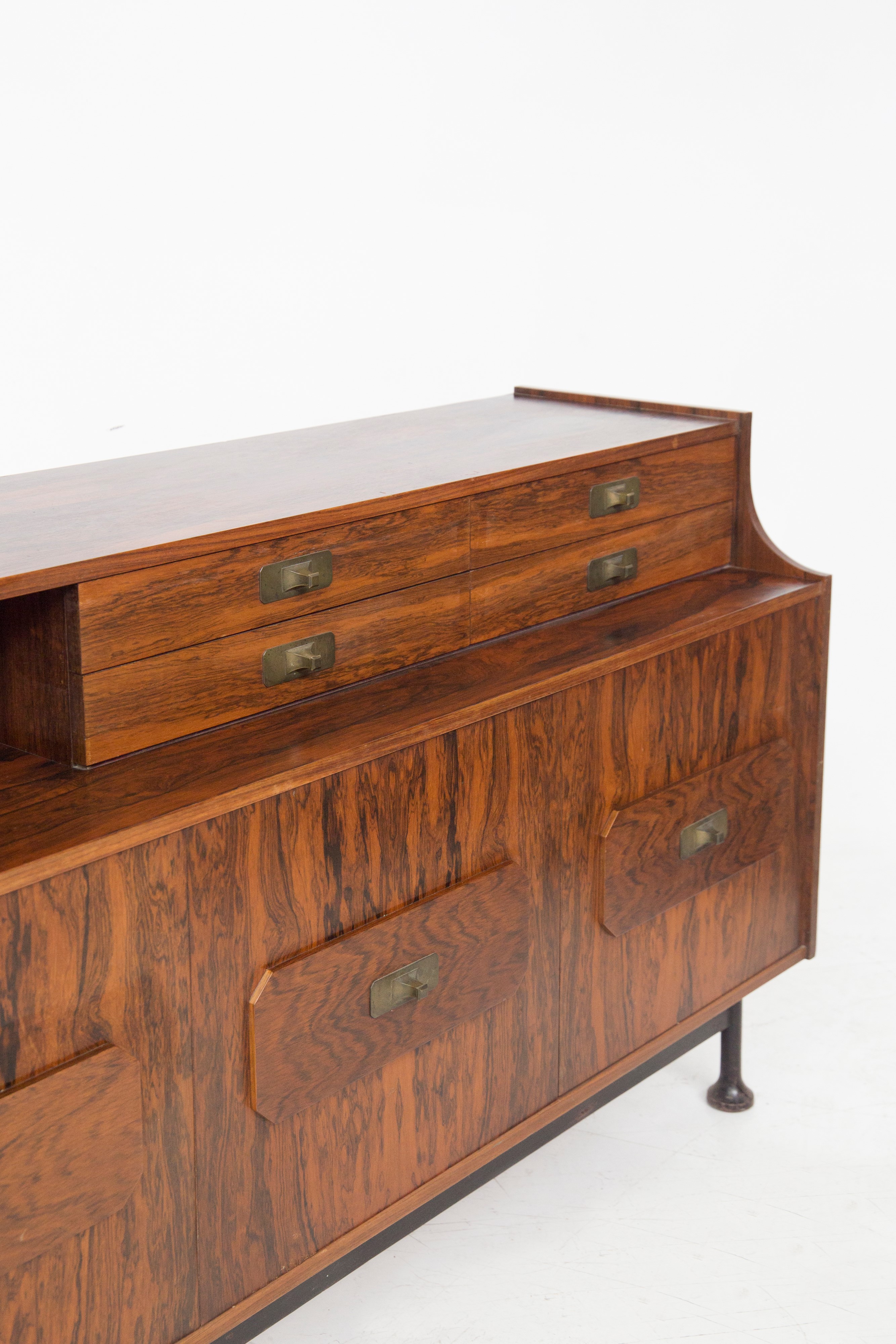 Credenza Brasiliana in Legno e Ottone