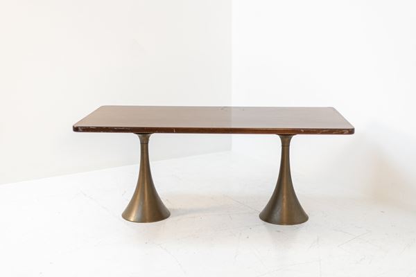 Osvaldo Borsani - Osvaldo Borsani Rare Italian Table in Bronze, 1971