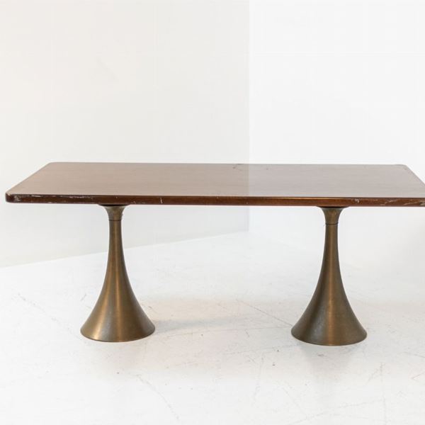 Osvaldo Borsani - Osvaldo Borsani Rare Italian Table in Bronze