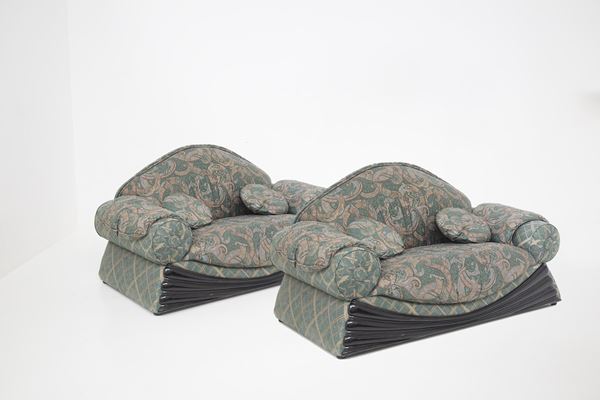 Vivai Del Sud - Pair of large armchairs by Vivai del sud