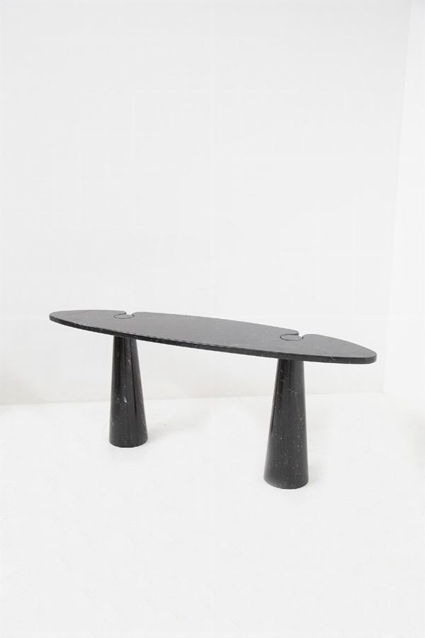 Angelo Mangiarotti - Black marble console table by Angelo Mangiarotti