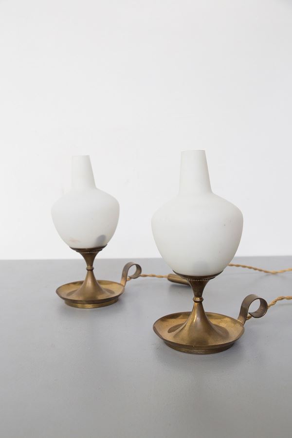 Pair of Stilnovo table lamps, original label
