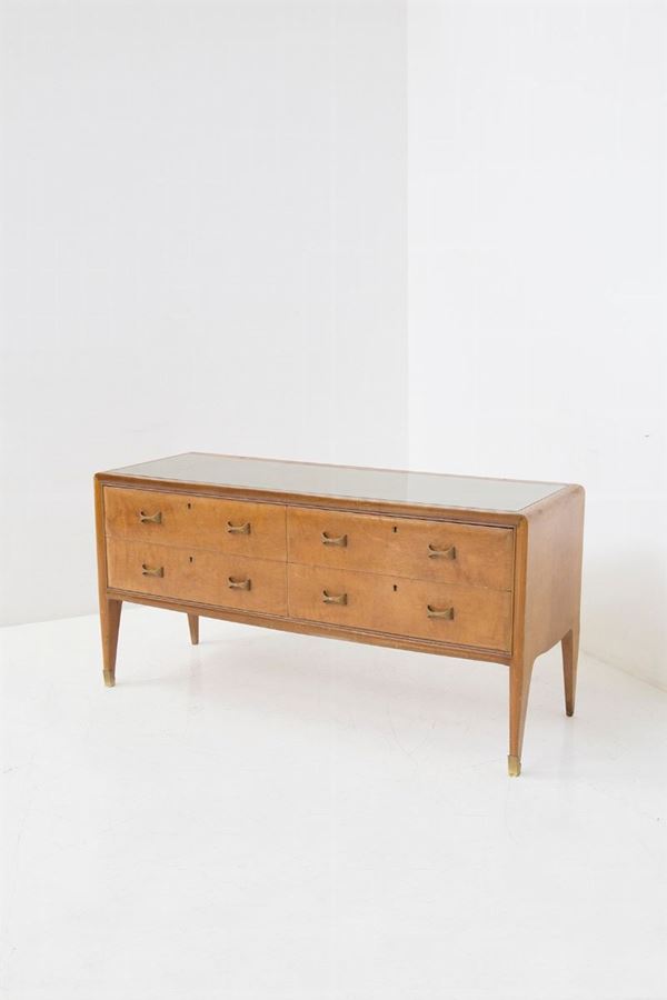Paolo Buffa - Chest of drawers attr. to Paolo Buffa in wood and glass