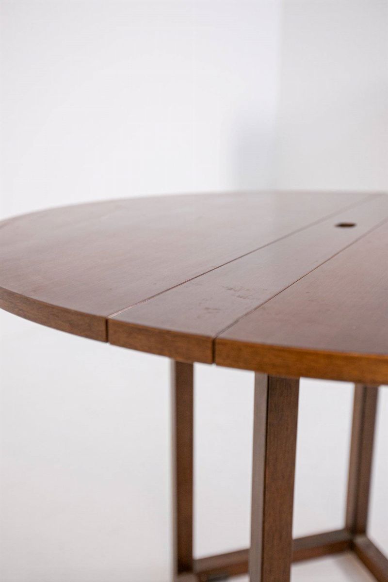 Pierluigi Ghianda "gabbiano" Folding Table in Walnut, Limited Edition