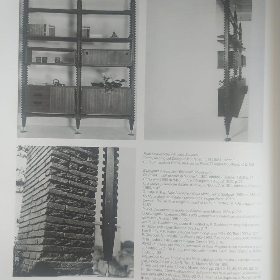 Vintage Modular Bookcase in Wood By Ico Parisi