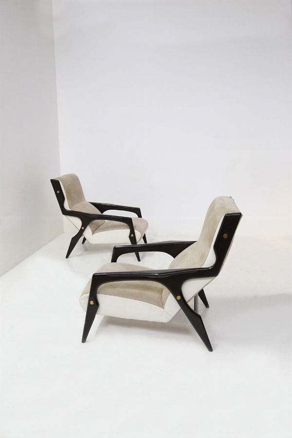 Gio Ponti - Rara Coppia di Poltrone di Gio Ponti