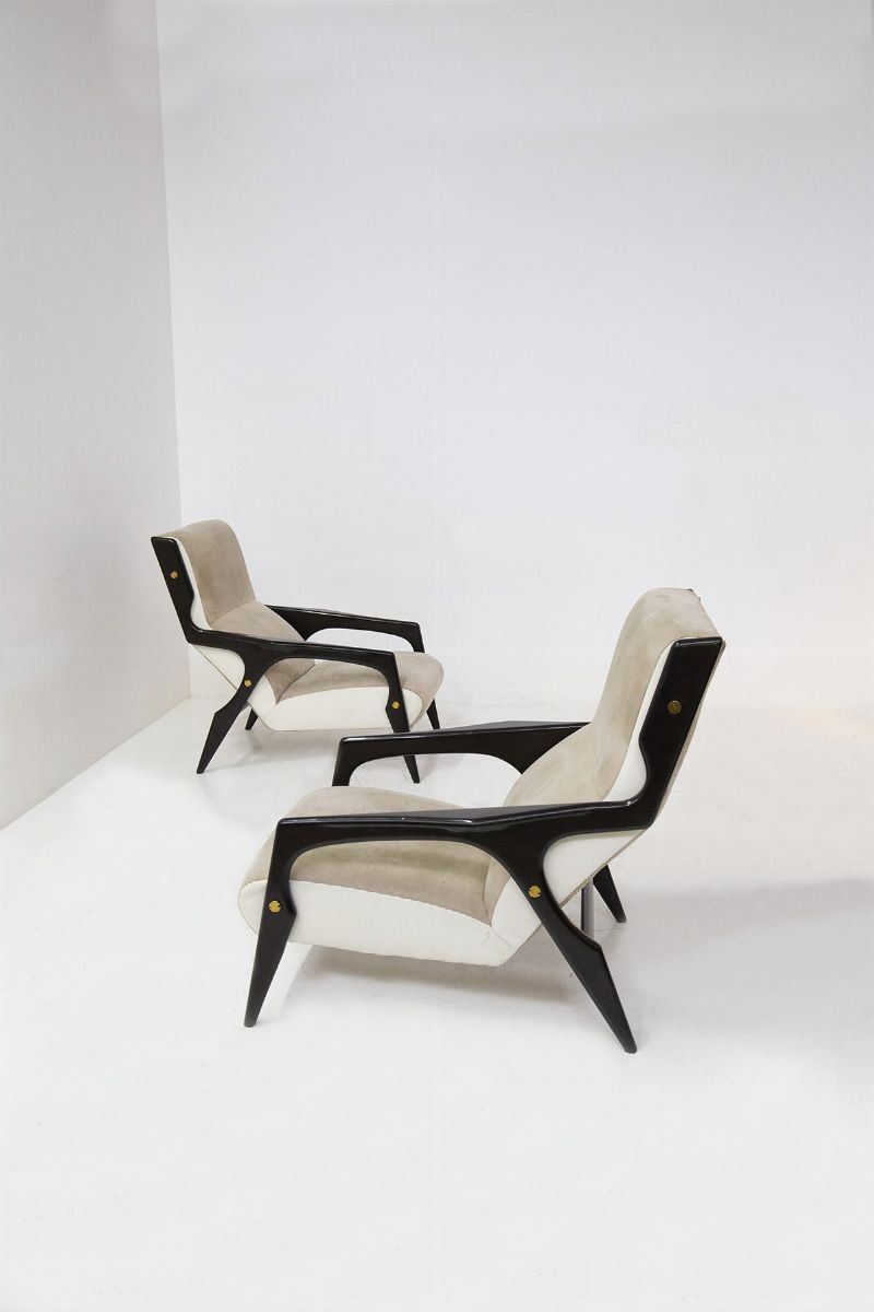 Rara Coppia di Poltrone di Gio Ponti