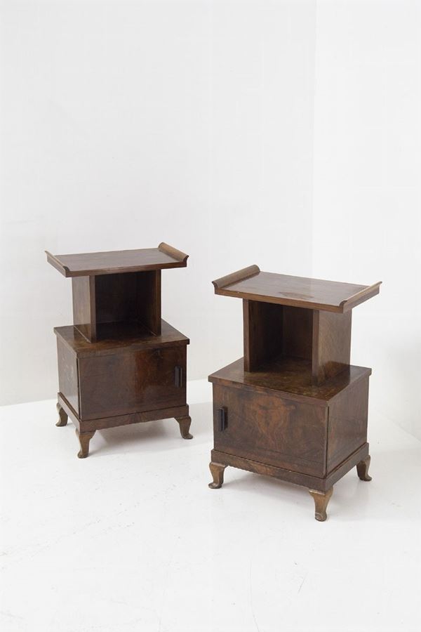 Gio Ponti - Coppia di comodini Attr. Gio Ponti
