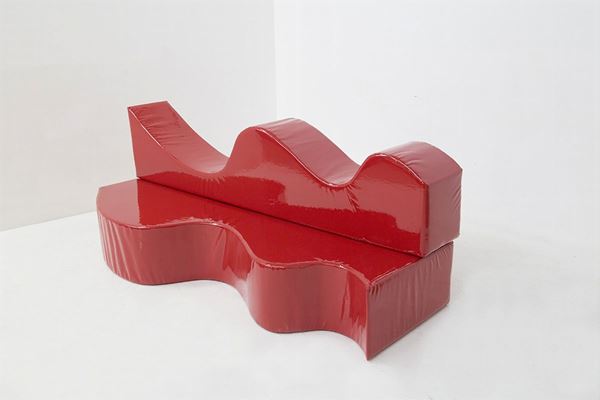SuperOnda sofa by Archizoom Poltronova red