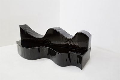 Divano Superonda di Archizoom Poltronova Nero