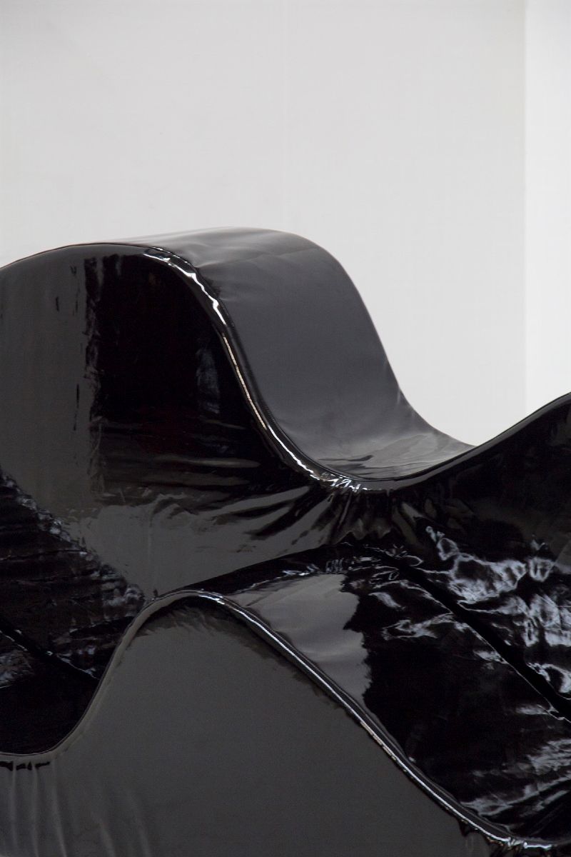 Divano Superonda di Archizoom Poltronova Nero