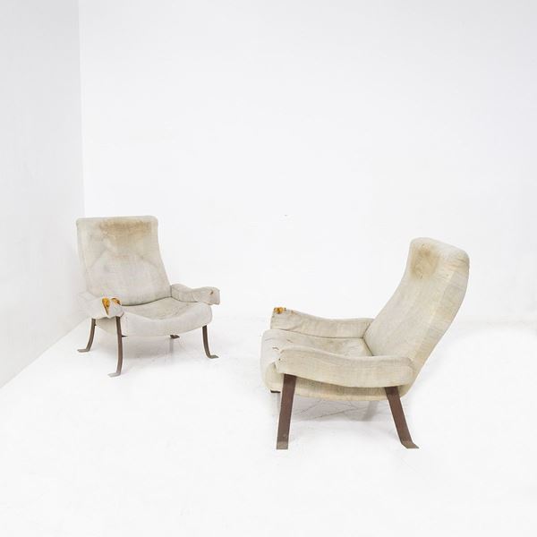 Piero Ranzani - Piero Ranzani Pair of armchairs Mod.  Anna