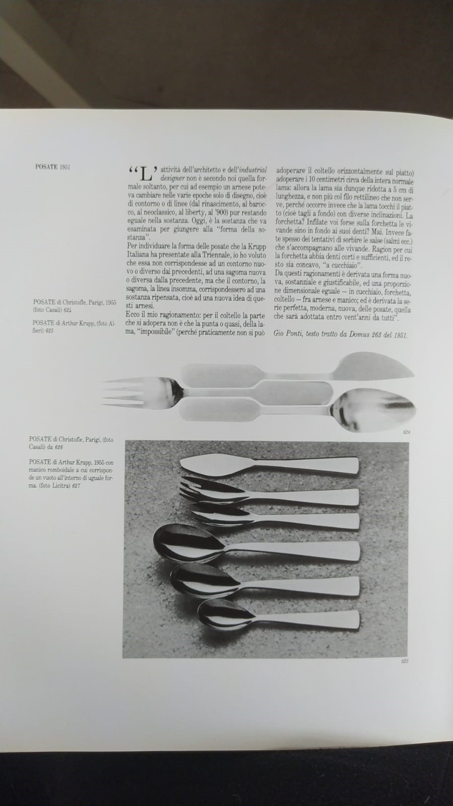 Gio Ponti Set di quattro Posate in acciaio cromato per Krupp Italia