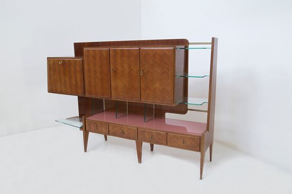Paolo Buffa - Cabinet with Glass by Fontana Arte (Attr.)