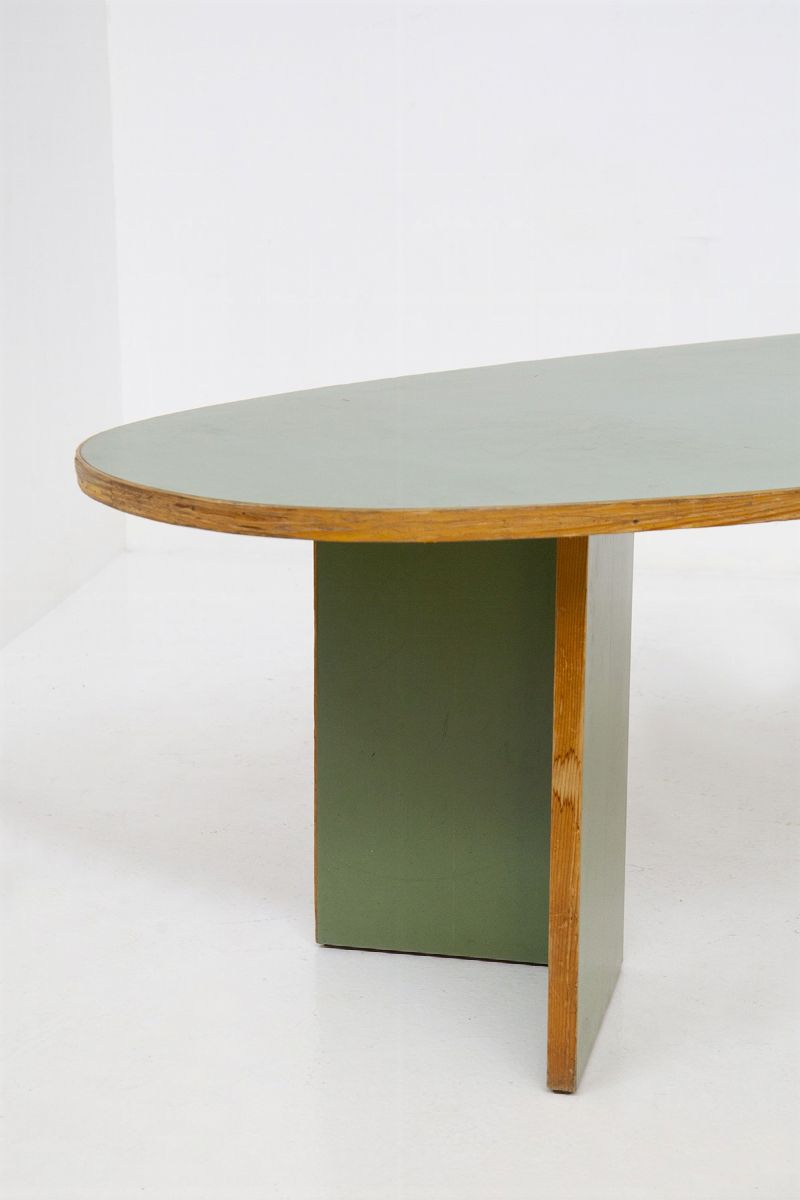 Tavolo Verde in Legno Attr. Enzo Mari