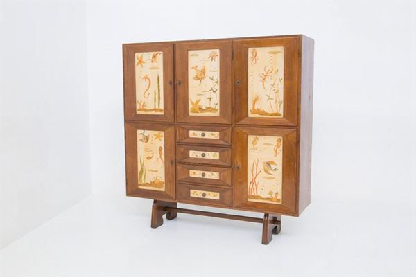 Paolo Buffa - Credenza con Pannelli Decorati di Paolo Buffa