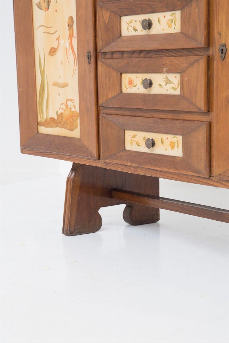Credenza con Pannelli Decorati di Paolo Buffa